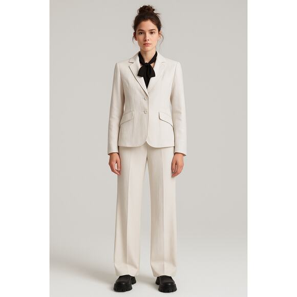 Lorena Antoniazzi Jackets & Blazers - Lorena Antoniazzi Silk-Cotton Textured Blazer – IT 42 (US ~6) – Deadstock / NWT